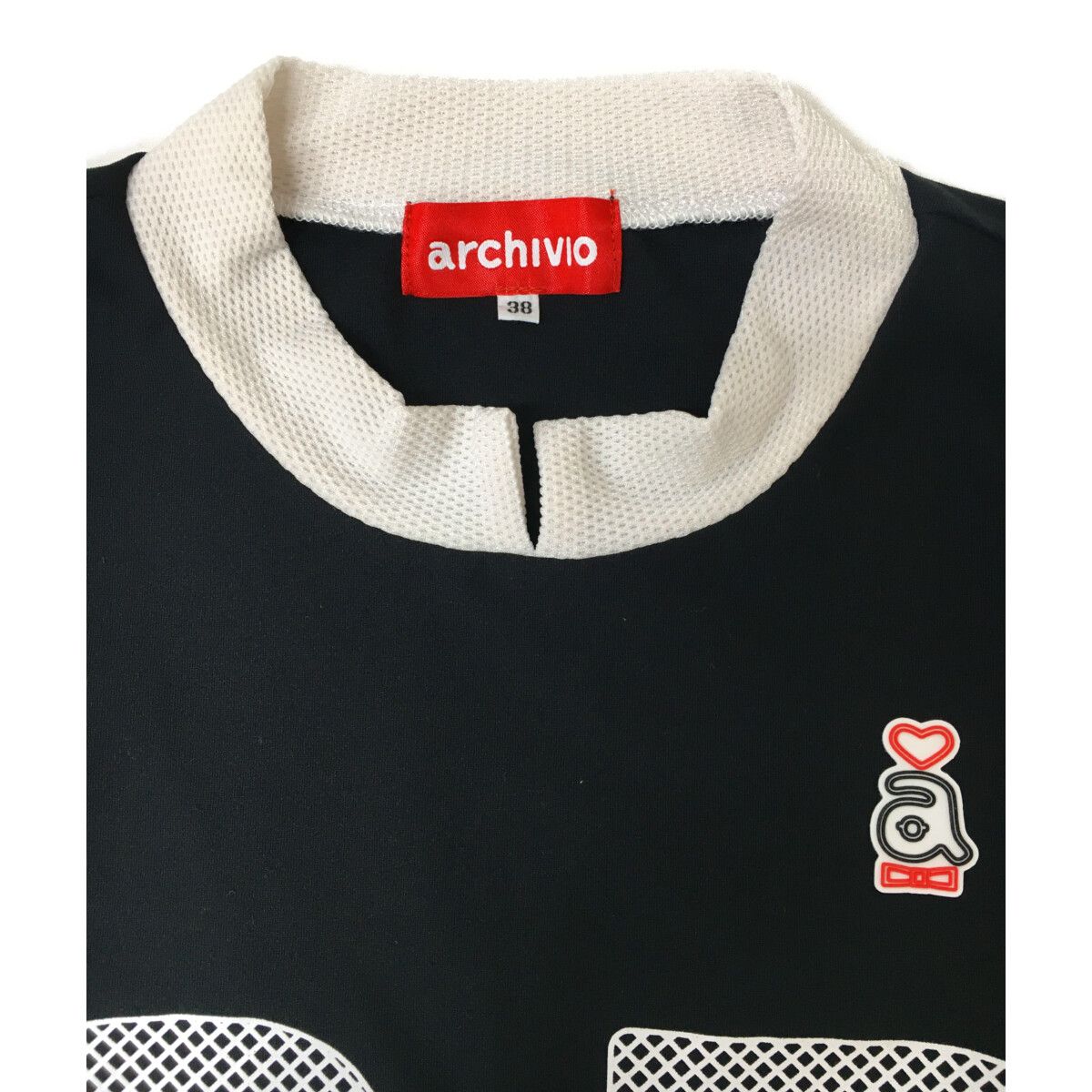 archivio - coco 中古 アルチビオ archivio レディース 半袖シャツ 38(M) 黒 ブラック モックネック archivio - coco 中古 アルチビオ archivio レディース 半袖