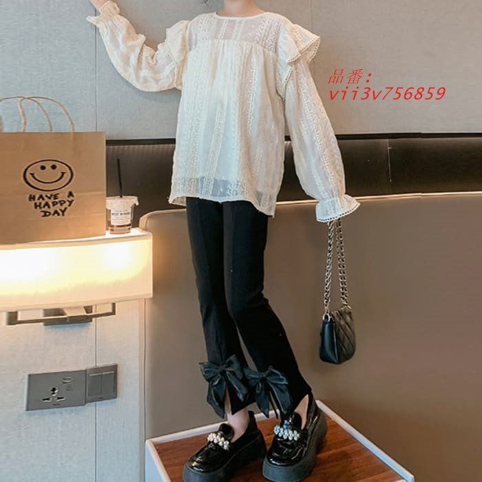 小学生 セットアップ キッズ 女の子 フリル プルオーバー おしゃれ フ パンツ 春秋 カジュアル 通学 ツーピース 韓国 2点セット ガーリー vii3v756859