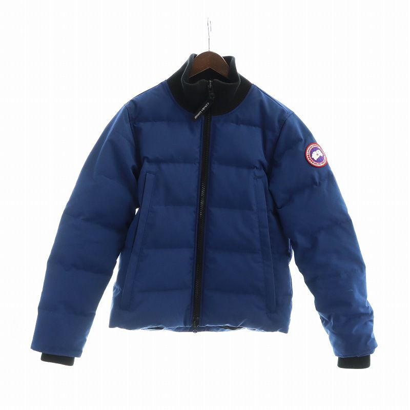 カナダグース CANADA GOOSE ウールフォード ダウンジャケット ブルゾン 長袖 ジップアップ ロゴ フード M 青 ブルー 3807MA GY18 |MQ