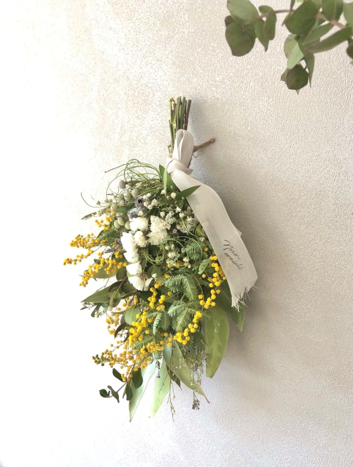 Natural＊ミモザとネイティブスワッグ♡ドライフラワースワッグ