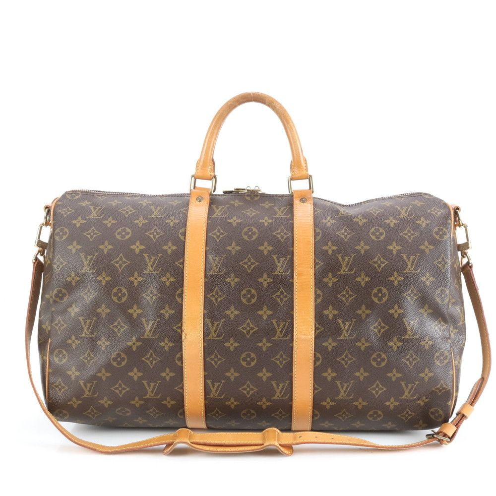 ルイヴィトン モノグラム キーポル バンドリエール 50 M41416 レザー 2WAY ボストン バッグ ショルダー A4 メンズ ERE CW16-8