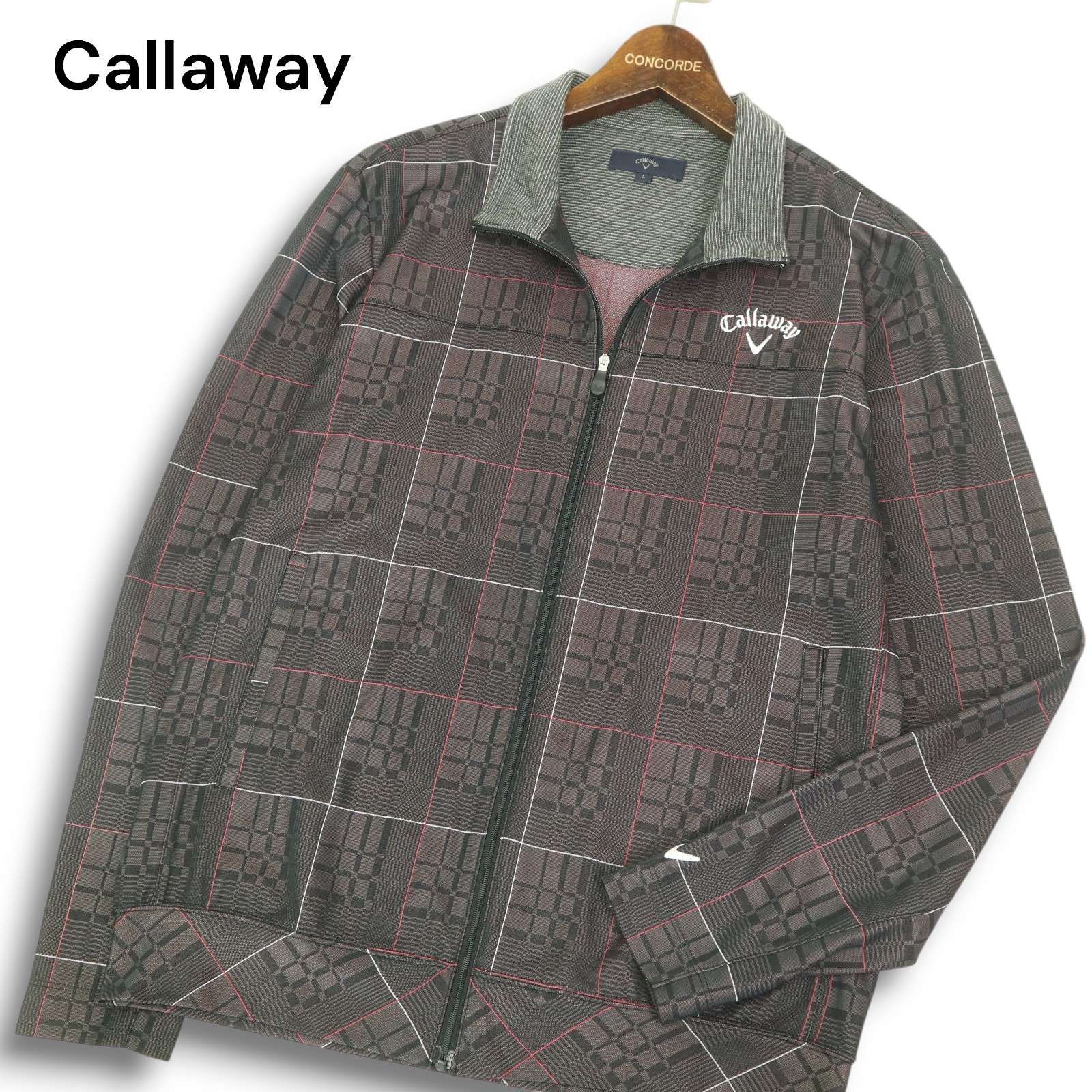 Callaway キャロウェイ ゴルフ 通年 ロゴ刺繍☆ ストレッチ チェック柄