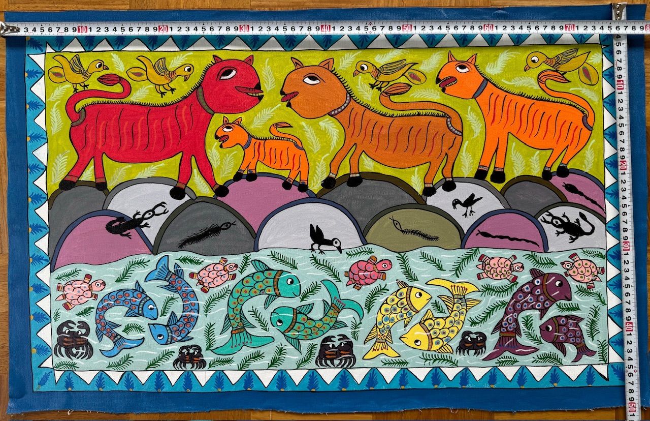 ミティラー画(原画) インド ミティラー画(原画) インド - メルカリ