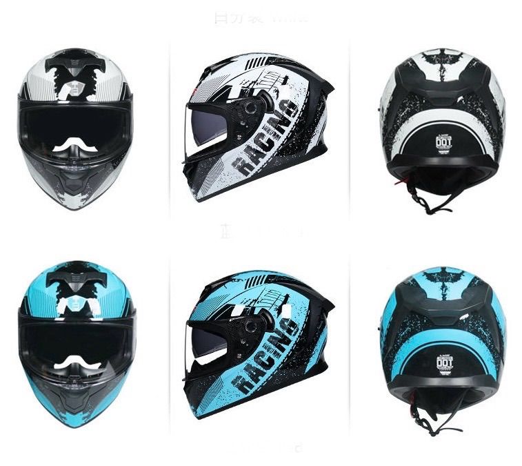 LVS ダブルレンズフルフェイスヘルメットバイクヘルメットレンズ新品S