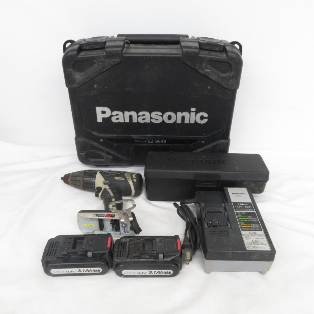 Panasonic パナソニック 14.4V 3.1Ah 充電振動ドリル＆ドライバー ケース 充電器 バッテリ2個セット EZ7940LZ2S-H