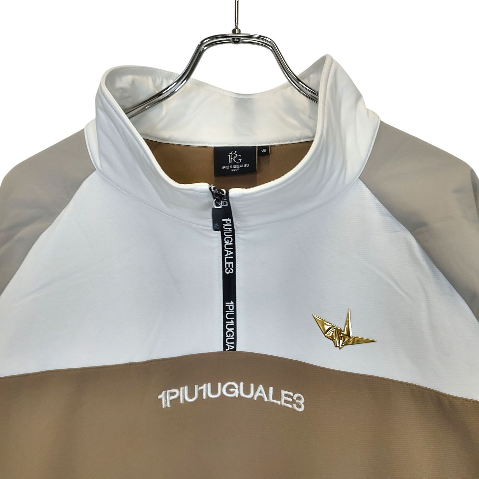 1PIU1UGUALE3 GOLF ウノピゥウノウグァーレトレ ゴルフ HALF ZIP ハーフジップ ブルゾン GRB116 POE516 7 XXL ベージュ メンズ WWW_OLIVIERBERNSTEIN_COM