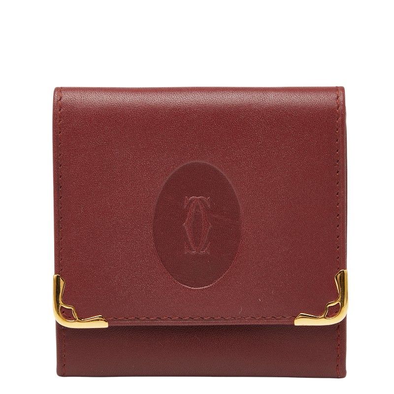 カルティエ マストライン ワインレッド ゴールド レザー レディース CARTIER 1-0237655