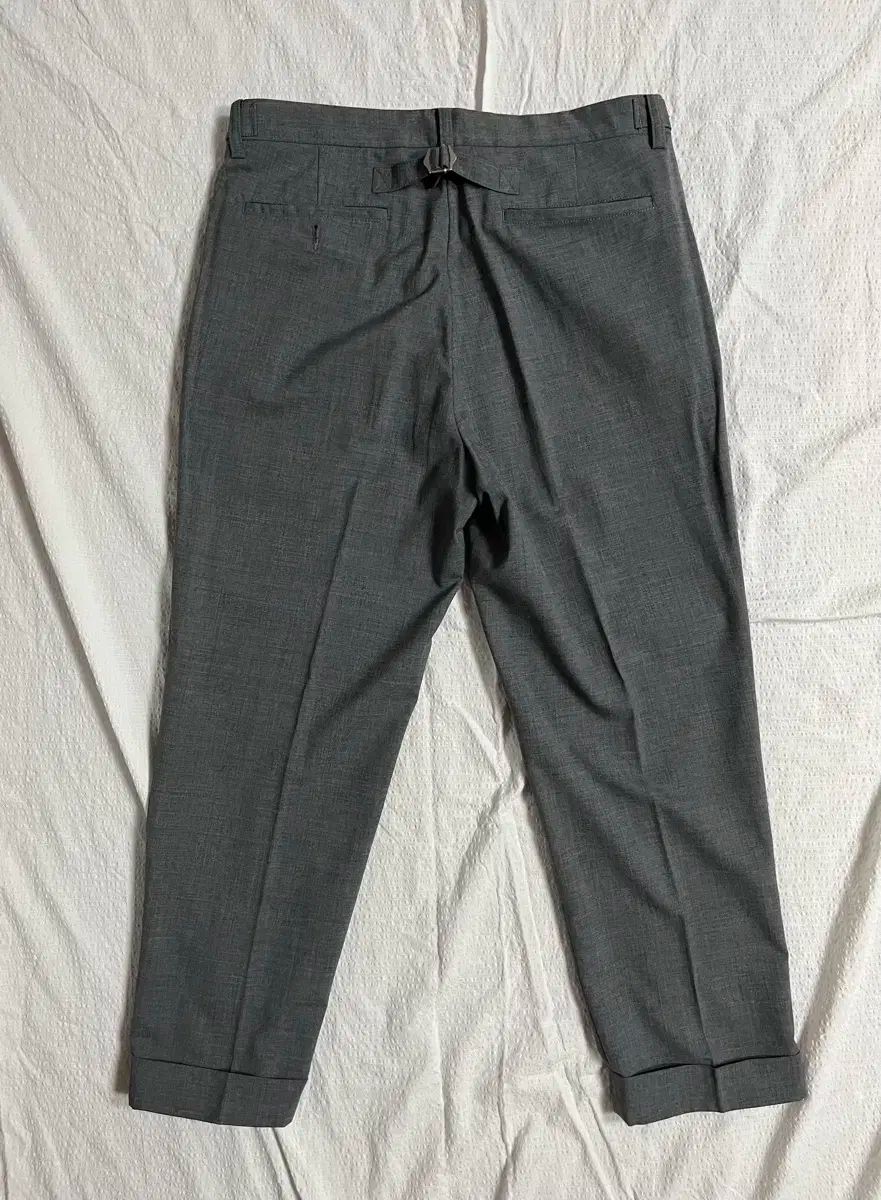 L ビームス プラス グレー ウールトロピカル パンツ