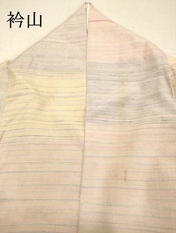 平和屋着物○紅花紬 米沢 横段文 正絹 逸品 DAAT1480tw - メルカリ