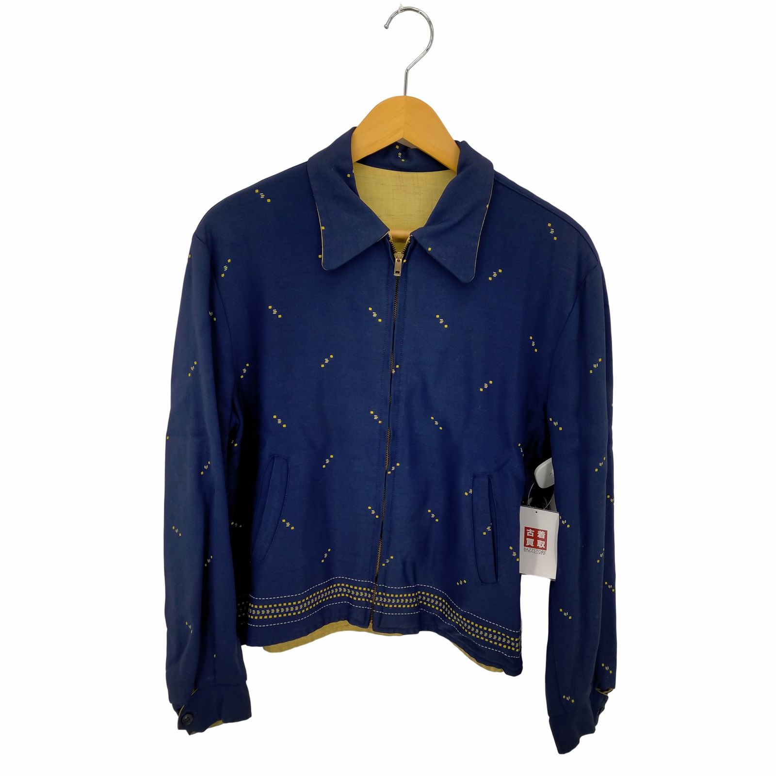 ユーズドフルギ USED古着 50-60s 総柄リバーシブルカスリレーヨン 