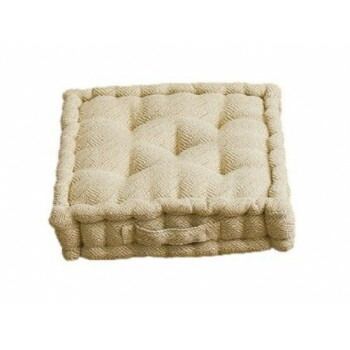 インド綿クッキークッション アルト グリーン 約42×42×10cm 270078962