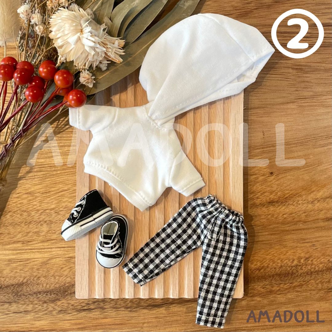 <オーダーページ>　62 オビツ11.ねんどろいどどーるのお洋服　3点セット ねんどろいどどーる オビツ11 しっぽ付きベストセット