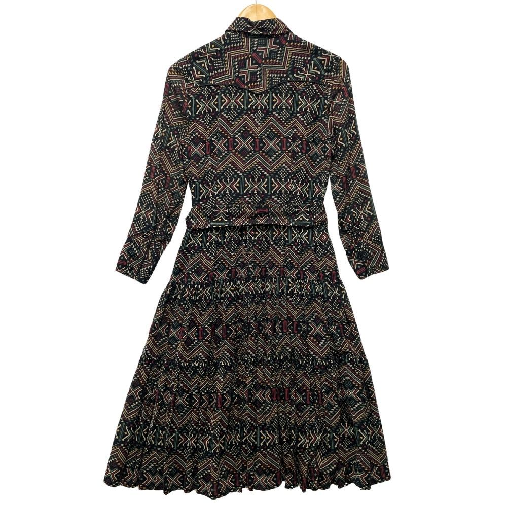 RRL ダブルアールエル レディース 総柄 ワンピース ドレス サイズ2=155cm相当 正規品 / 50256 RRL ダブルアールエル レディース 総柄 ワンピース ドレス サイズ2