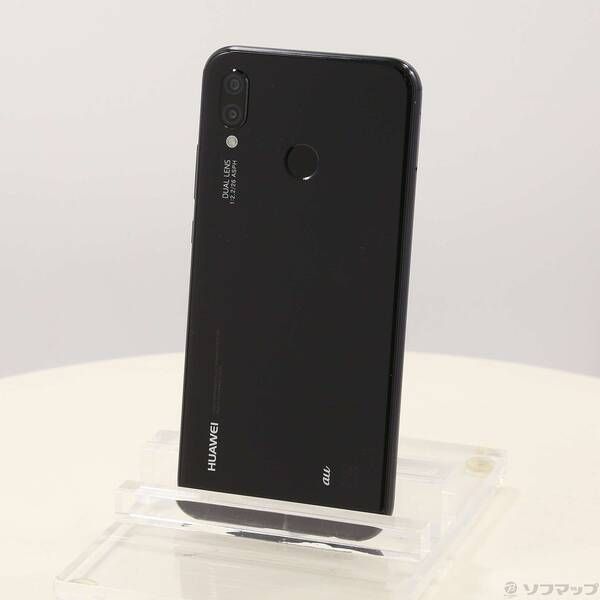 中古品〕 HUAWEI P20 lite 64GB ミッドナイトブラック HWV32 au