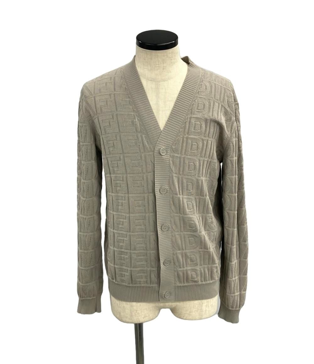 新品FENDI カーディガン　ロゴ フェンディ カーディガン ジャカード FENDI ニット セーター Vネック