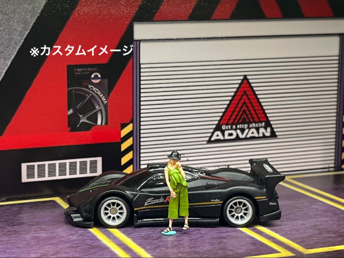 1/64 カスタムホイール 4台分 CE28風 シルバー＆ホワイト