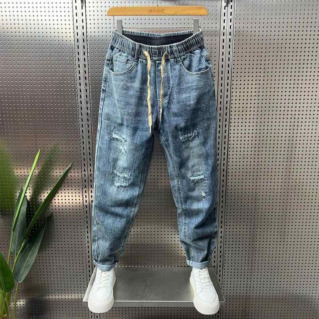 【安い，限定セール】 メンズ ファッション 服 用 オシャレ シンプル 大人 かっこいい ストリート 夏コーデ パンツ ズボン 履物  スリム カジュアル パンツ スクラッチ ジーンズ ストレッチ その他