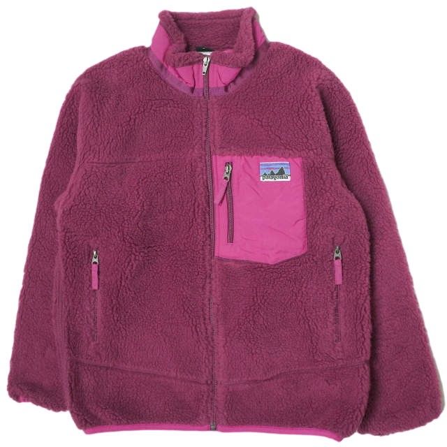 PATAGONIA パタゴニア 2011年製 KID'S RETRO-X JACKET キッズ・レトロX・ジャケット 65643 KID'S  L(12) MAG パープル ボア フリース カーディガン アウター g13828