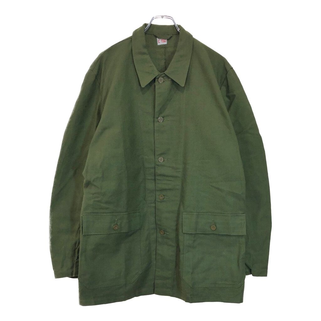 80年代 スウェーデン軍 M-59 フィールドジャケット ユーロ ミリタリー グリーン(メンズ C150)中古 古着 U5415 80年代 スウェーデン軍 M-59 フィールドジャケット ユーロ ミリタリー