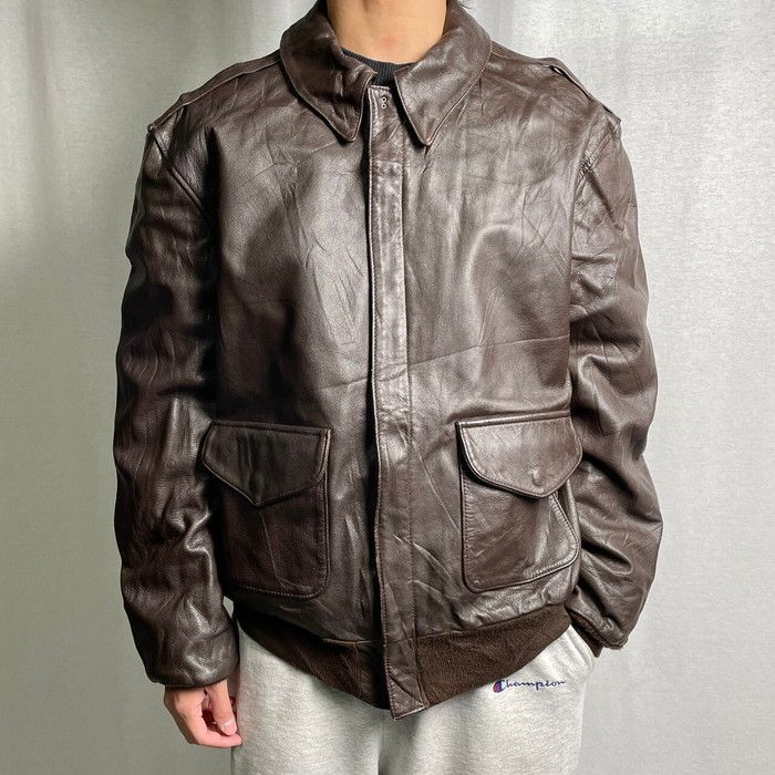 90年代 COOPER A-2タイプ レザージャケット ゴートレザー メンズ 90年代 COOPER A-2タイプ レザージャケット ゴートレザー メンズ