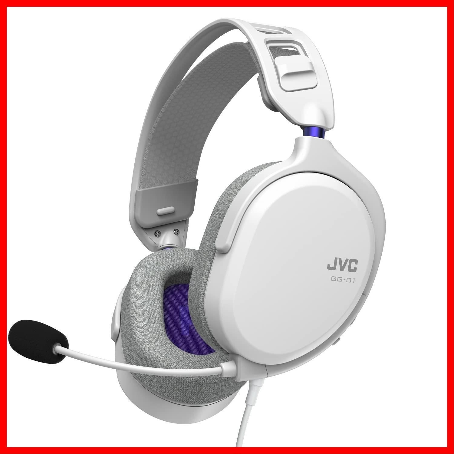 【特価セール】JVC GG-01-H ゲーミングヘッドセット JVCケンウッド 本体質量約199g軽量ボディ ホワイト