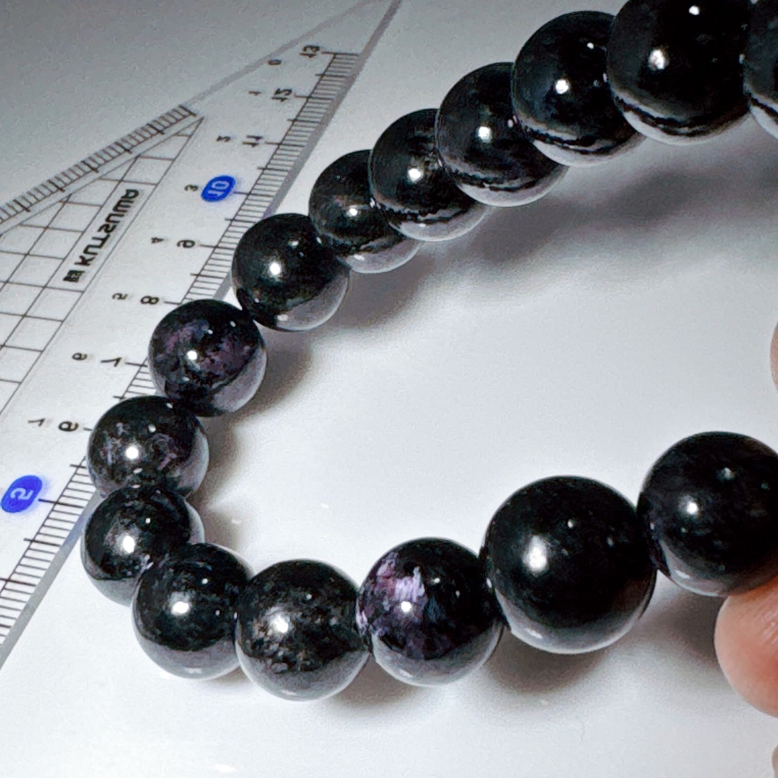 ブラックスギライトブレスレットNO25-2383