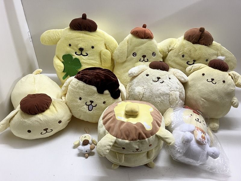 ◆ ジャンク品 Sanrio サンリオ 10点 まとめ商品 ポムポムプリン BIGサイズ ぬいぐるみ マスコット 現状品 4.4kg