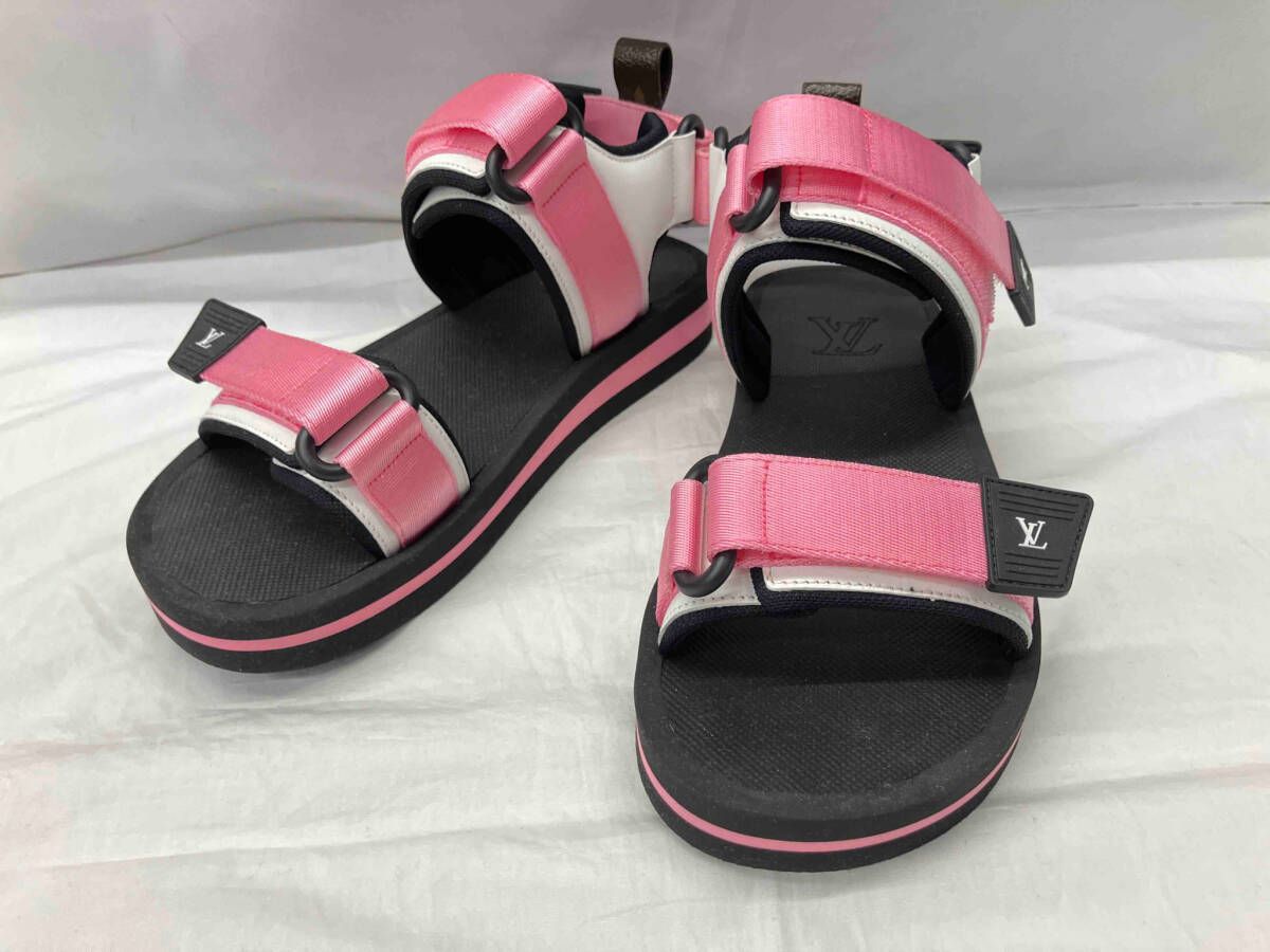 Louis Vuitton ピンク・赤 ミュールサンダル ヴィトン サンダル