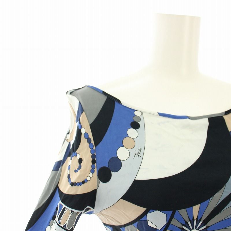 エミリオプッチ EMILIO PUCCI ワンピース ひざ丈 長袖 総柄