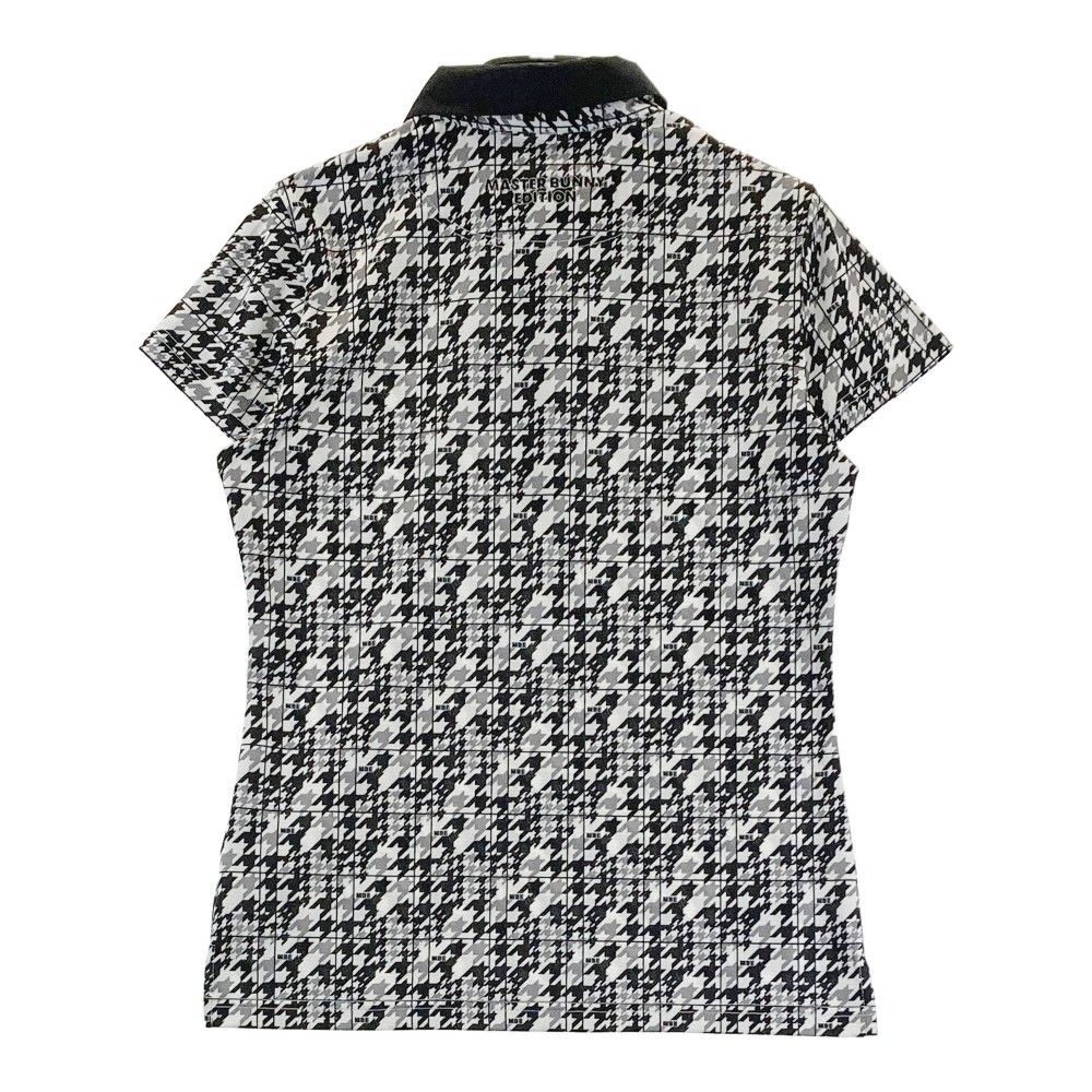 サイズ 0 MASTER BUNNY EDITION マスターバニーエディション 2025年モデル 半袖 ポロシャツ 千鳥柄 ホワイト系 240101211177 ゴルフウェア レディース ストスト
