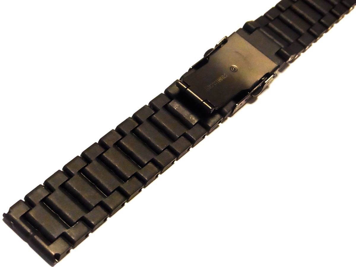 軽量 ルミノックス交換用 23mm カーボンベルト 3連 黒B（FOR LUMINOX
