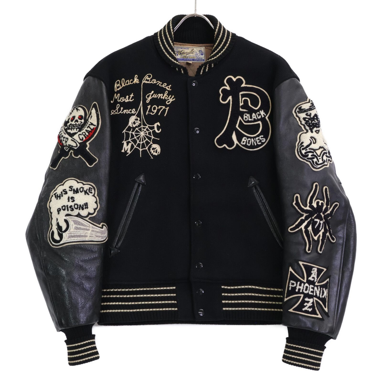 美品 Y-3 スタジャン ブランドロゴ ワッペン レザー ブラック Lサイズ 美品 Y-3 スタジャン ブランドロゴ ワッペン レザー ブラック Lサイズ