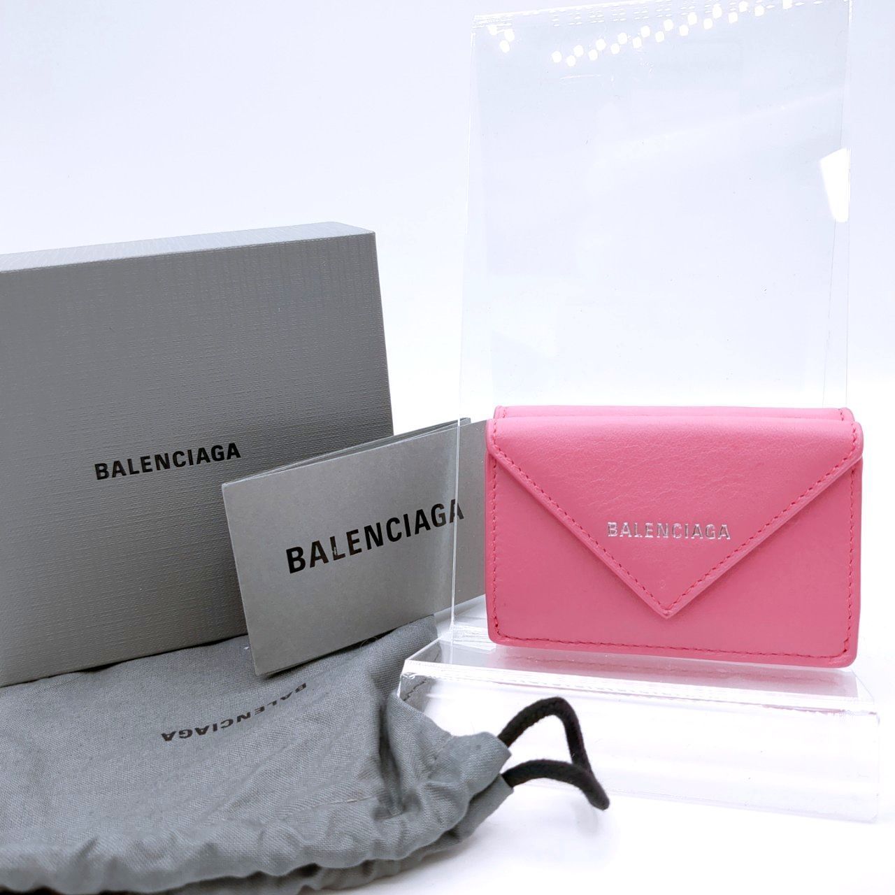 新品同様】BALENCIAGA バレンシアガ 三つ折り財布 ペーパー ミニ ...