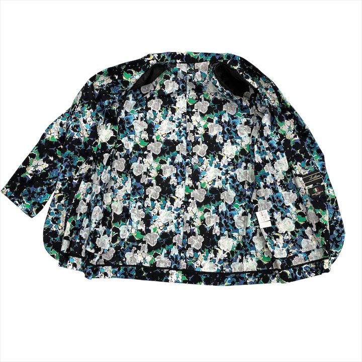leilian - 未使用タグ付き Leilian レリアン ボタニカル フラワー 総柄 テーラード シングル ジャケット 長袖 34サイズ レディース c117 未使用タグ付き Leilian レリアン ボタニカル フラワー 総柄