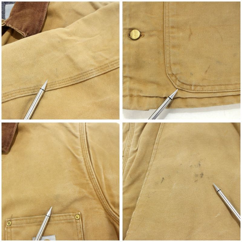 【Carhartt】USA製 裏地ブランケットミシガンチョアコート A-2167 古着 90s USA製 Carhartt 裏地 ブランケット デニム ワーク