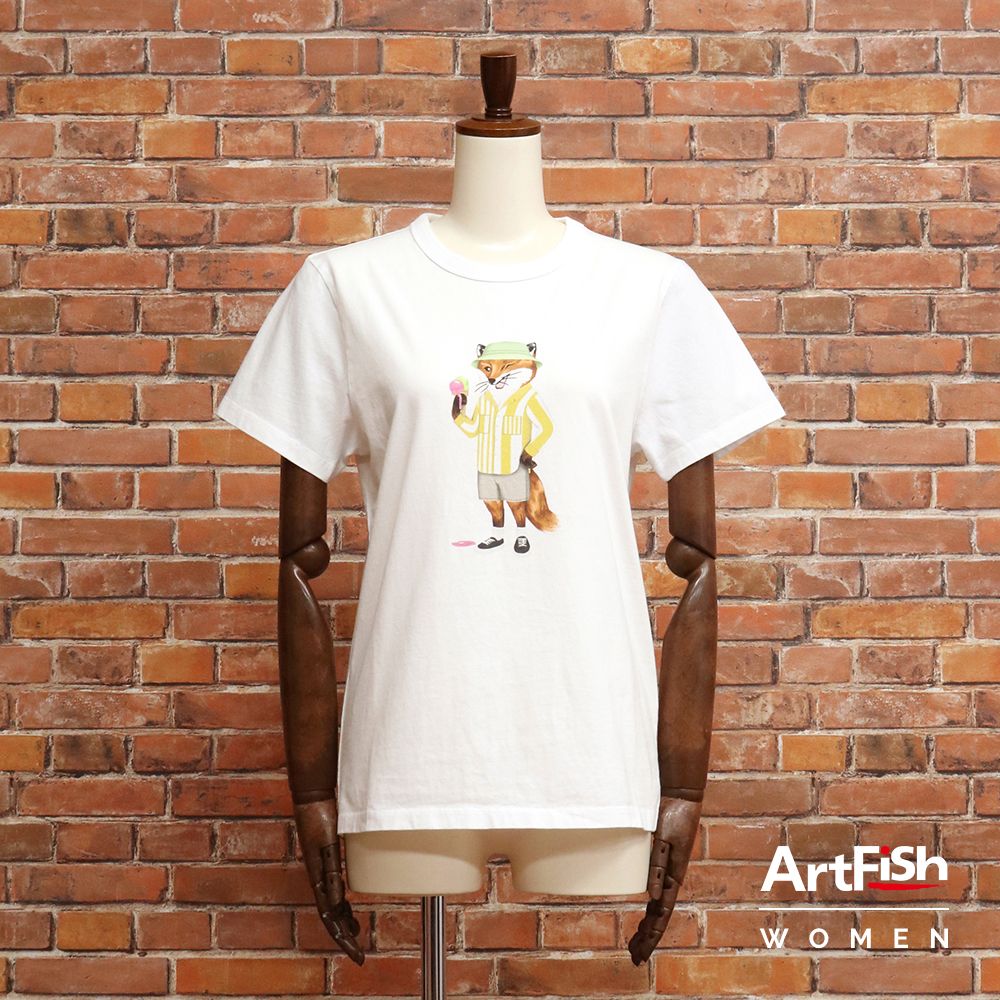春夏|MAISON KITSUNE|XLサイズ|半袖 Tシャツ KW00138KJ0008 プリント ロゴ刺繍 メゾン キツネ |白|ホワイト|kz138d|