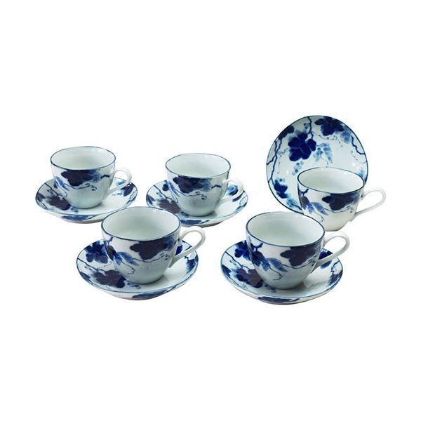 藍染ぶどうコーヒー5客セット B8137537 本物