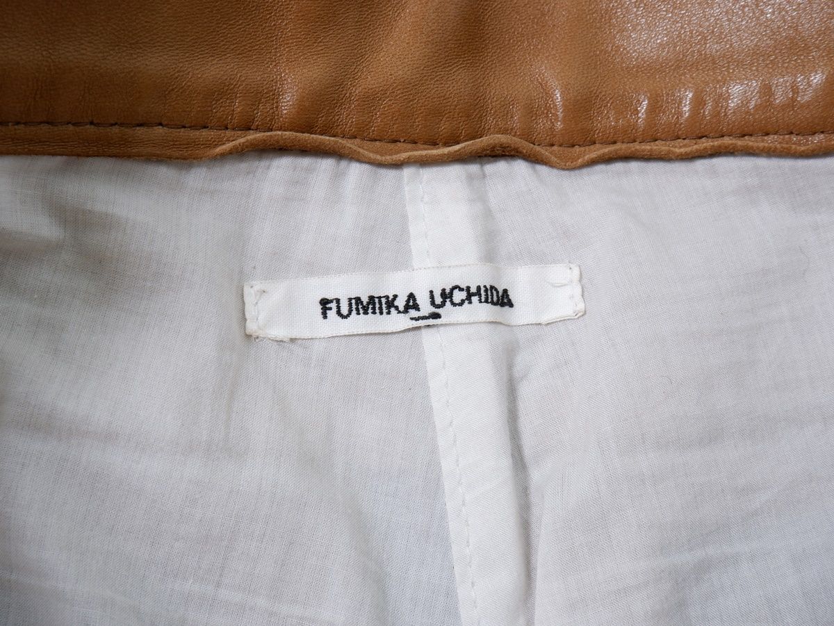 FUMIKA UCHIDAフミカウチダ LEATHER PANTS 羊革ラムレザーパンツ【38  