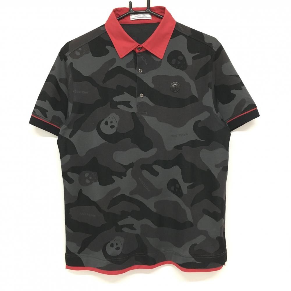 マークアンドロナ ポロシャツ 迷彩 襟付き カモフラ ゴルフウェア