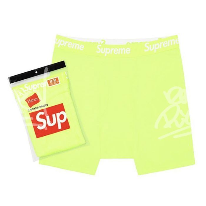 送料無料 メンズ アンダーウェア 蛍光イエロー Supreme シュプリーム
