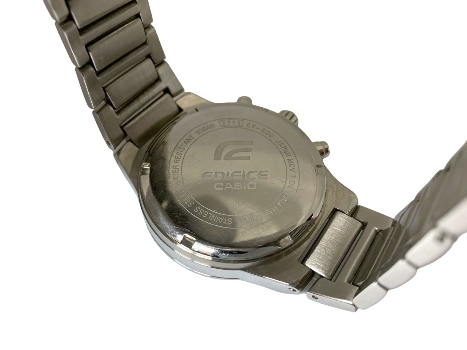 CASIO (カシオ) EDIFICE エディフィス EF-500 腕時計 クロノグラフ シルバー×ブラック メンズ /036