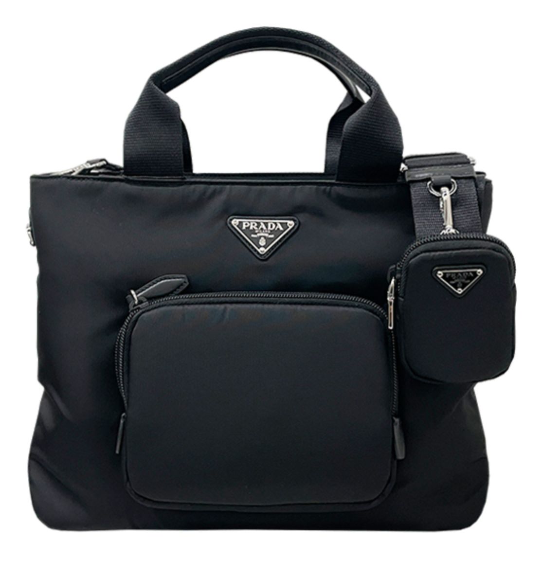 ★PRADA ★ Re-Nylon トライアングルロゴ トートバッグ 関送込! PRADA☆トライアングル ReNylon パデッド トートバッグ