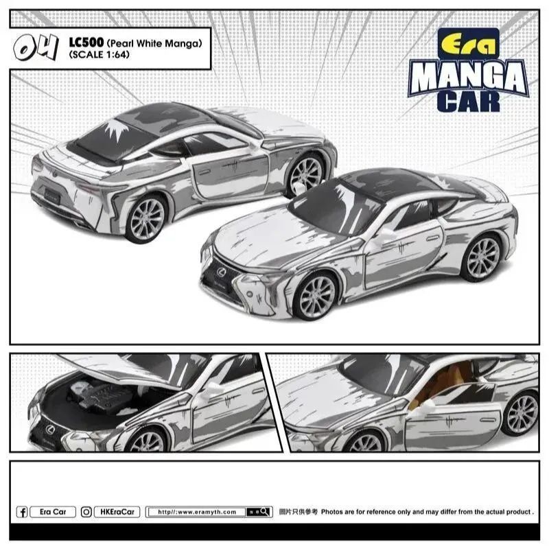 EraCar 1/64 04 レクサス LC500 (Pearl White 漫画)