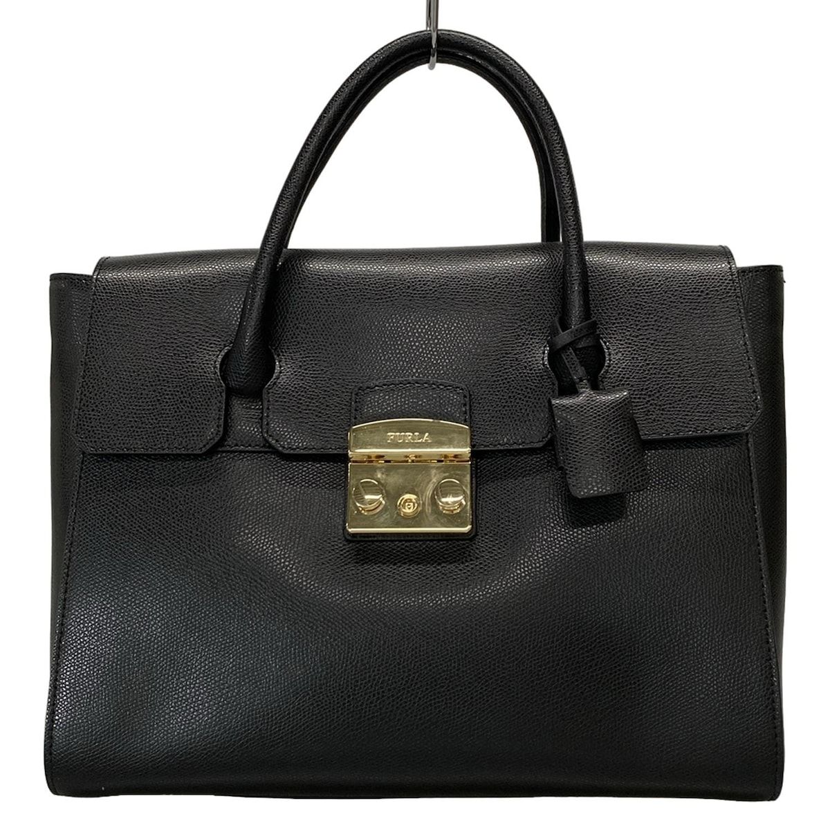 FURLA(フルラ) ハンドバッグ美品 メトロポリスサッチェル 黒