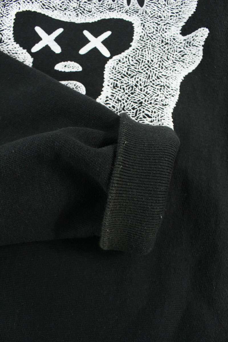 ヒューマンメイド ×カウズ KAWS フェイスロゴプリントスウェット 