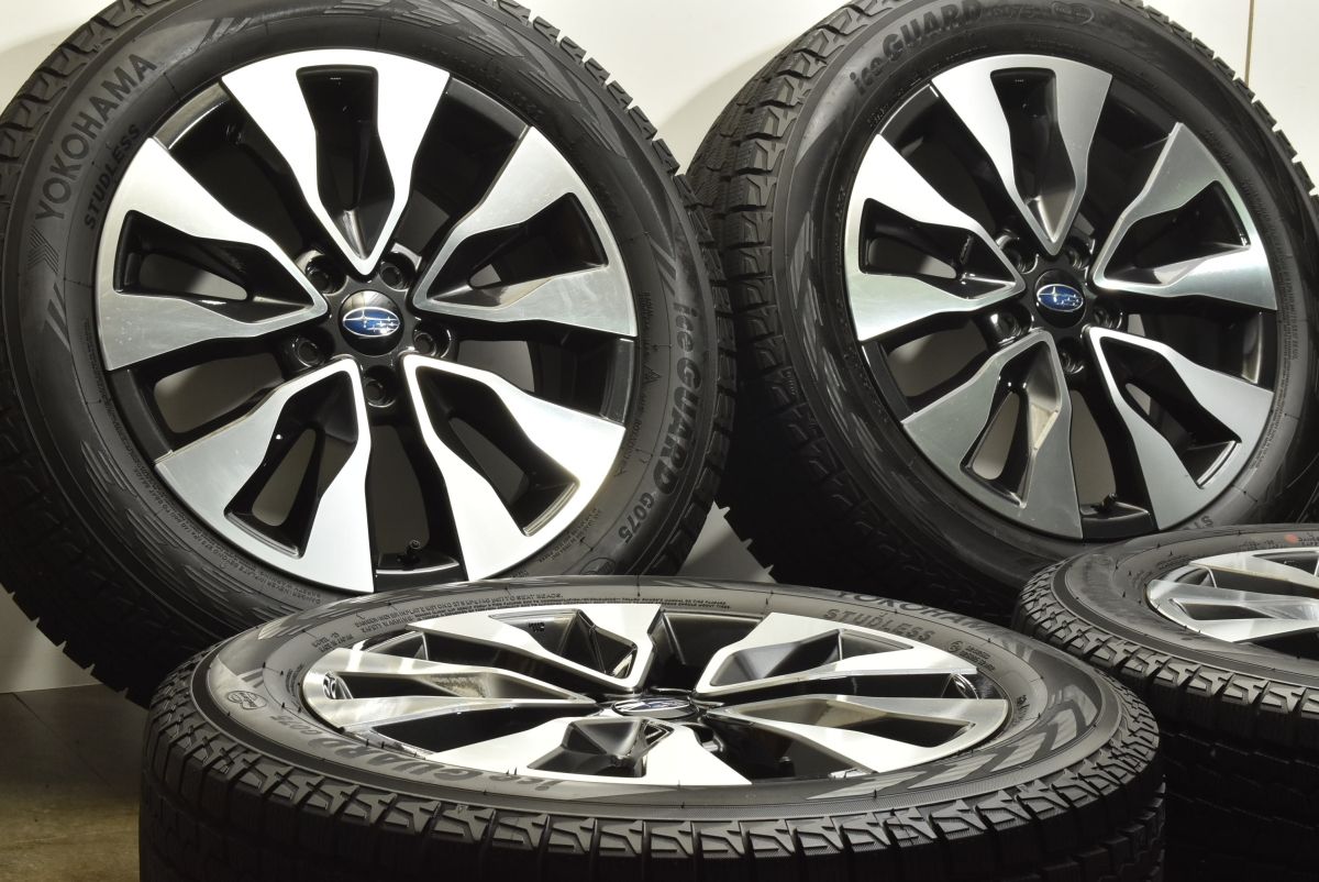 イボ付き スバル BS レガシィ アウトバック リミテッドEX 純正 18in 7J 55 PCD114.3 ヨコハマ アイスガードG075 225 60R18