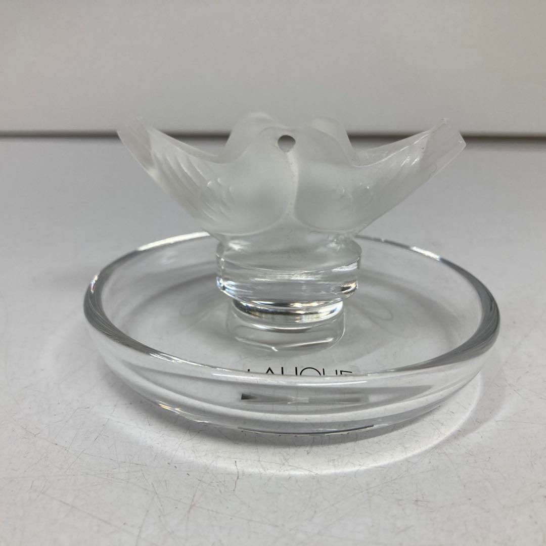 ラリック　鳥文　アッシュトレイ　幅約9.5㎝　トヒチサ　東さ5-0421① ラリック 鳥文 アッシュトレイ 幅約9.5㎝ トヒチサ 東さ5-0421①