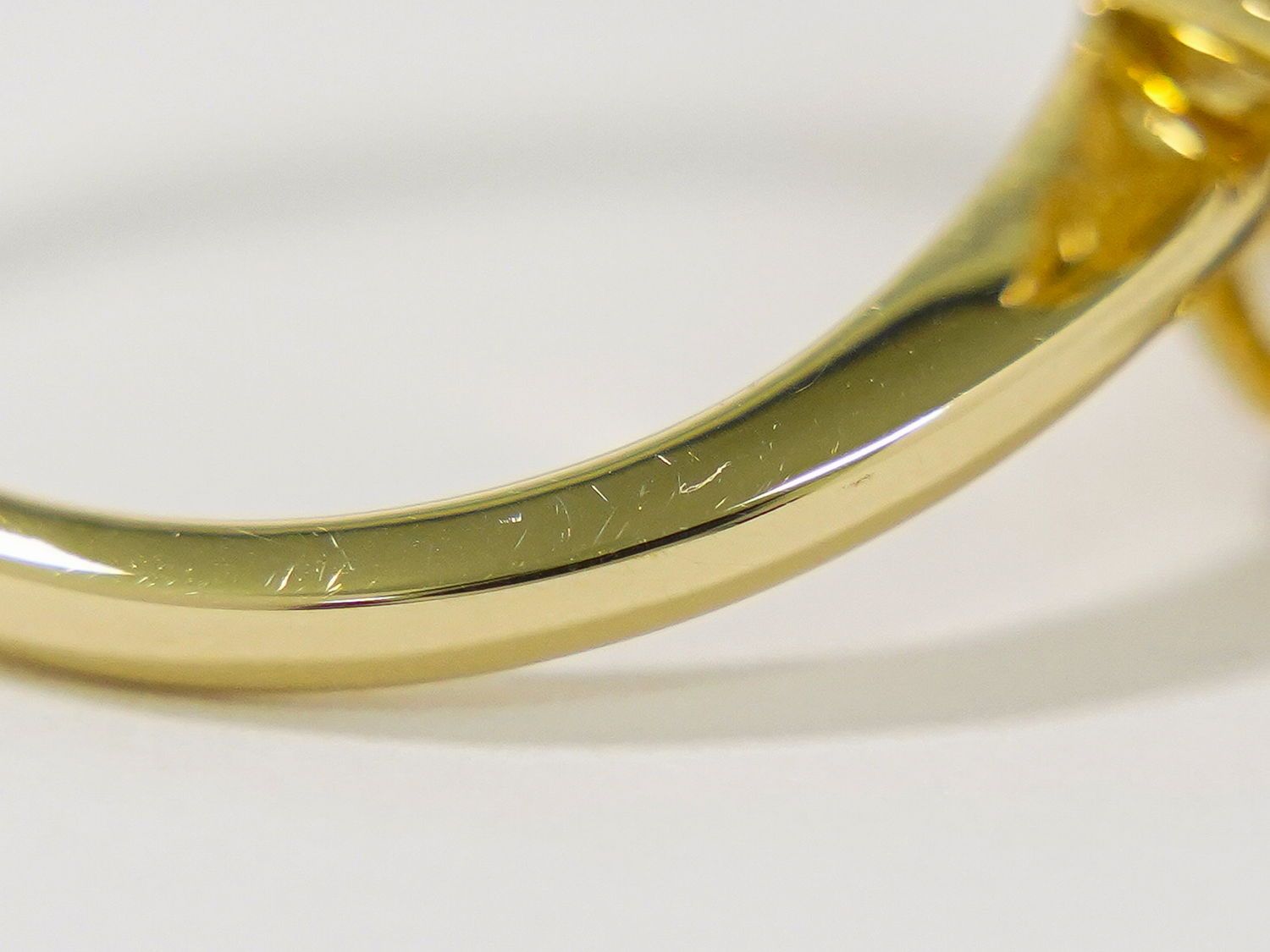 本物 サファイア 1.89ct 1.39ct 18K YG リング 指輪 10.5号 イエロー  