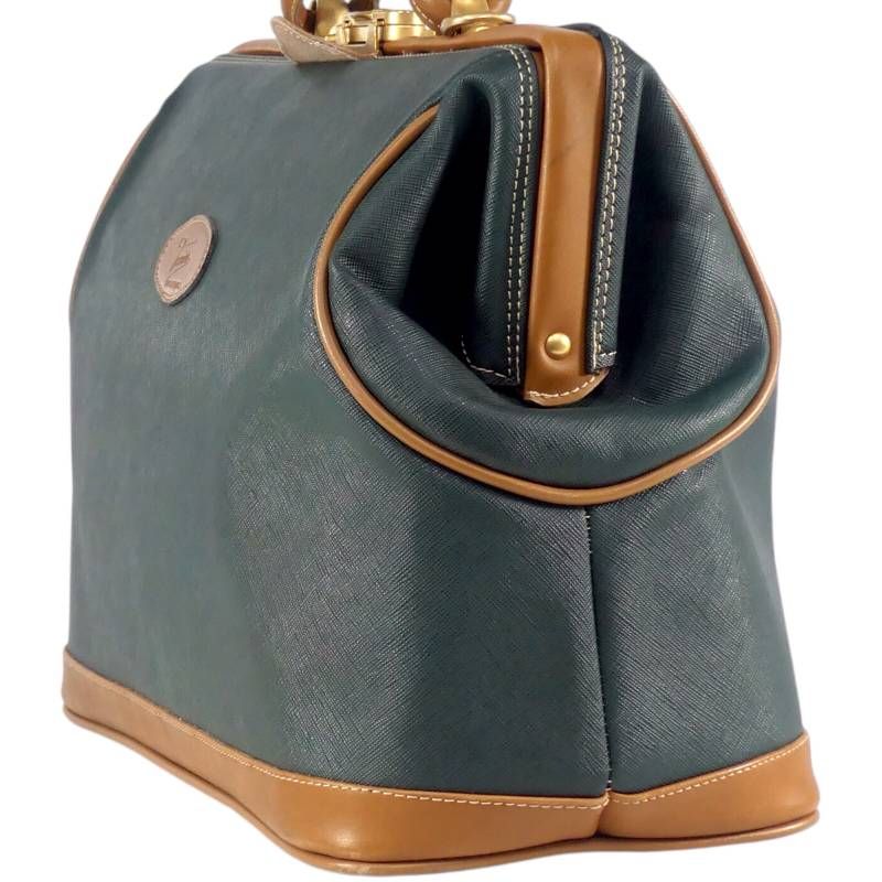 TEXIER ドクターバッグ　ボストンバッグ　ショルダーバッグ　フランス製 Texier テキシエ フランス製 ボストンバッグ 旅行 緑 グリーン