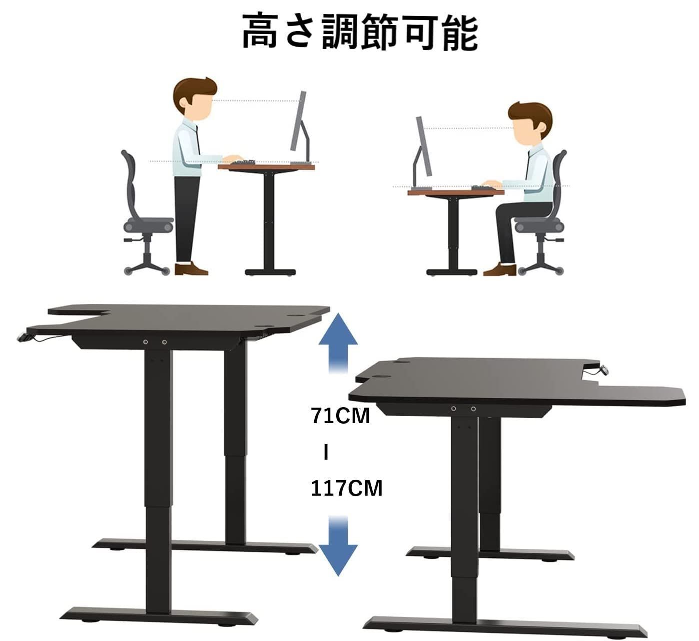 在庫処分】電動式スタンディングデスク 150CM×101CM オフィスワーク